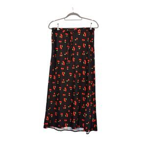 Rachel Zoe Size 8 Black Cherry Midi Skirt